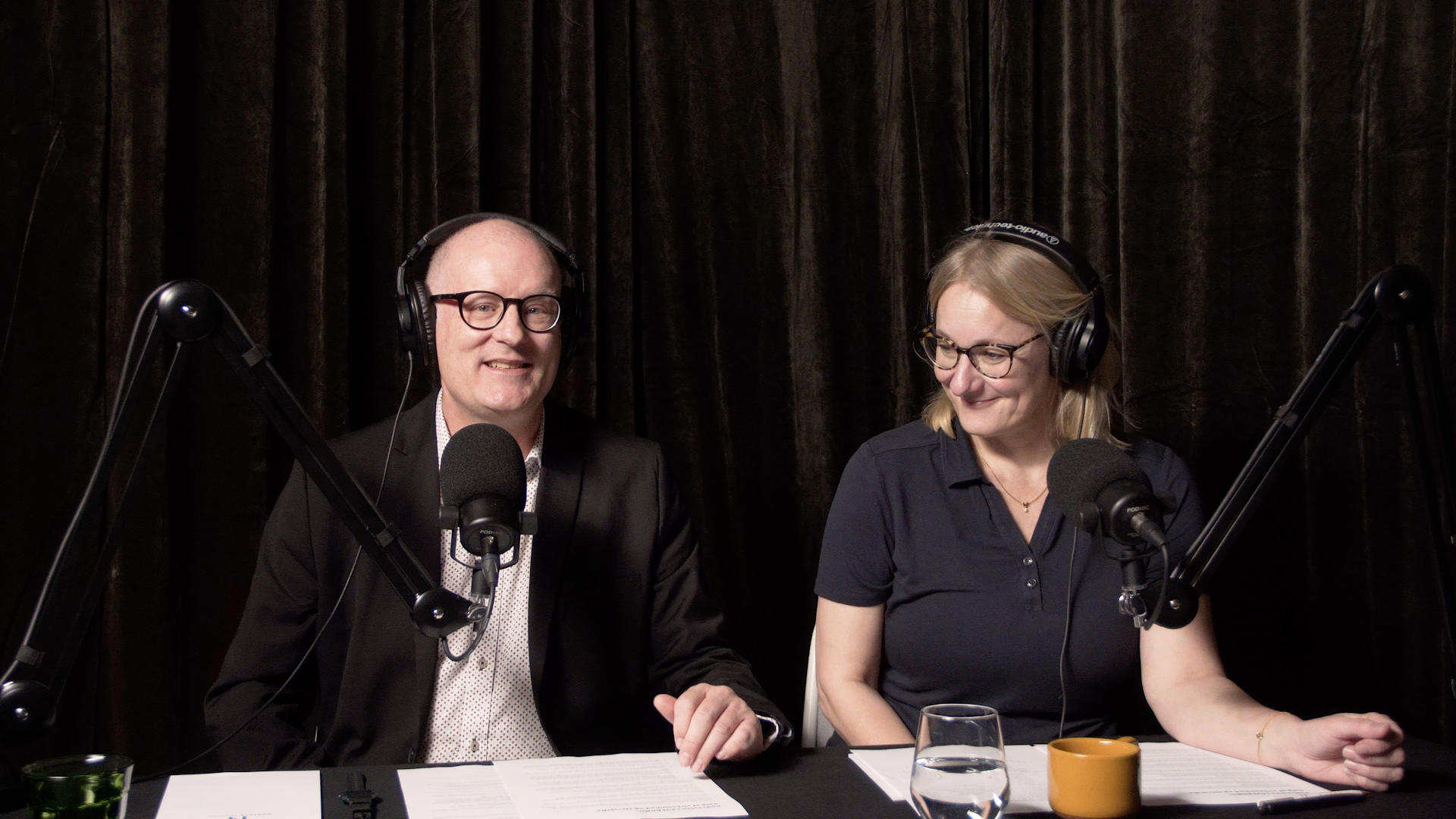 LEVEBRØD's vært Jørgen Michael Rasmussen og projektleder Helena Julskov Carlsen fra Erhvervshus Sjælland.